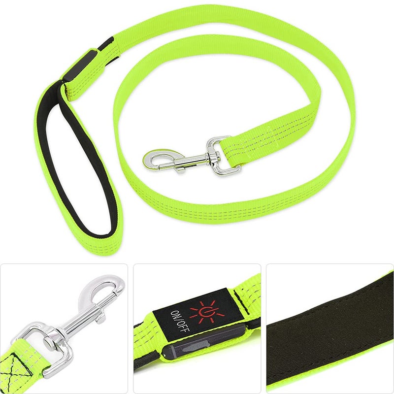 Candofly Glowing LED Dog Leash, Rechargeable Pet Leash with Lights, 4 Ft Light Up Dog Leash for Night Walking Keep Your Pets Visible (Neon Green) - Image 5